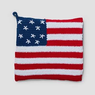 Sur La Table Flag Crochet Pot Holder