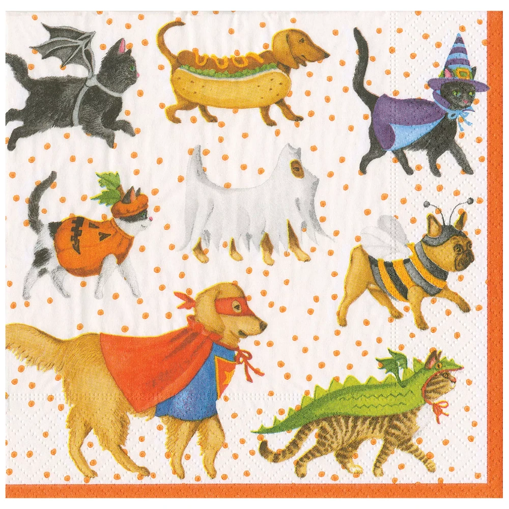 Pet Costume Cocktail Napkins, Set of 20