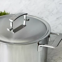 Demeyere Silver7 Stainless Steel Stockpot with Lid, 8 Qt.