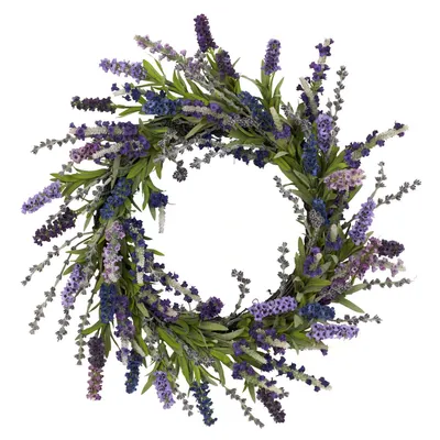 Nearly Natural Faux Lavender Wreath