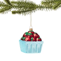 Sur La Table Berry Basket Glass Ornament