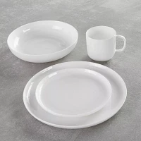 Fortessa Gourmet Essentials Bone China Coupe Salad Plates, Set of 4