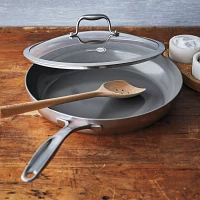 GreenPan Diamond + Evershine Skillet with Lid, 12"