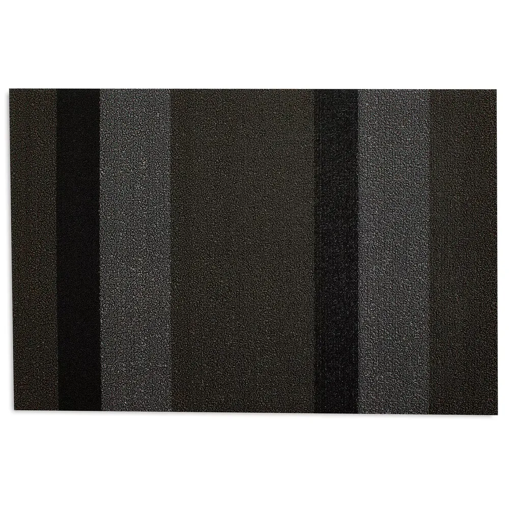 Chilewich Bold Stripe Shag Big Mat - Black/White