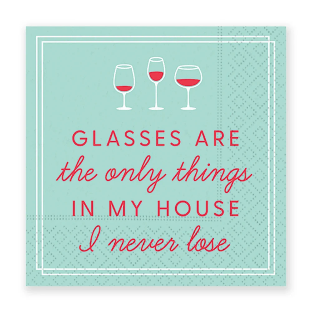 Design Design Never Lose Glasses Cocktail Napkins, Set of 20