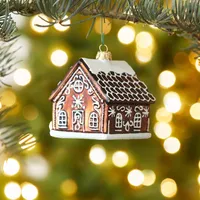 Sur La Table Gingerbread House Glass Ornament