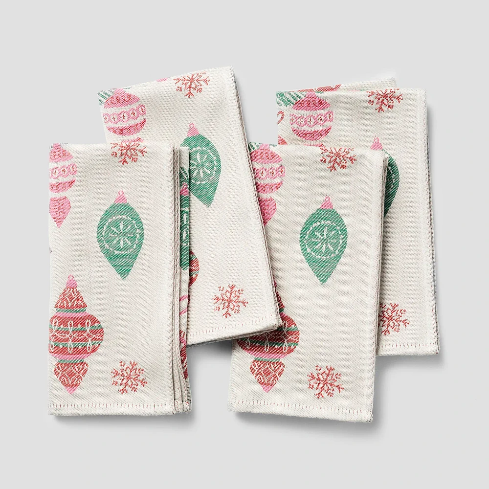 Sur La Table Nutcracker Jacquard Ornament Napkins, Set of 4