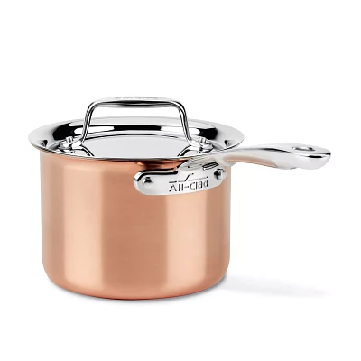 All-Clad c4 Copper Saucepans with Lids