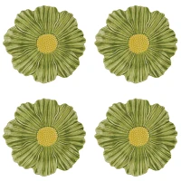 Bordallo Pinheiro Maria Flor Cosmos Fruit Plates, Set of 4