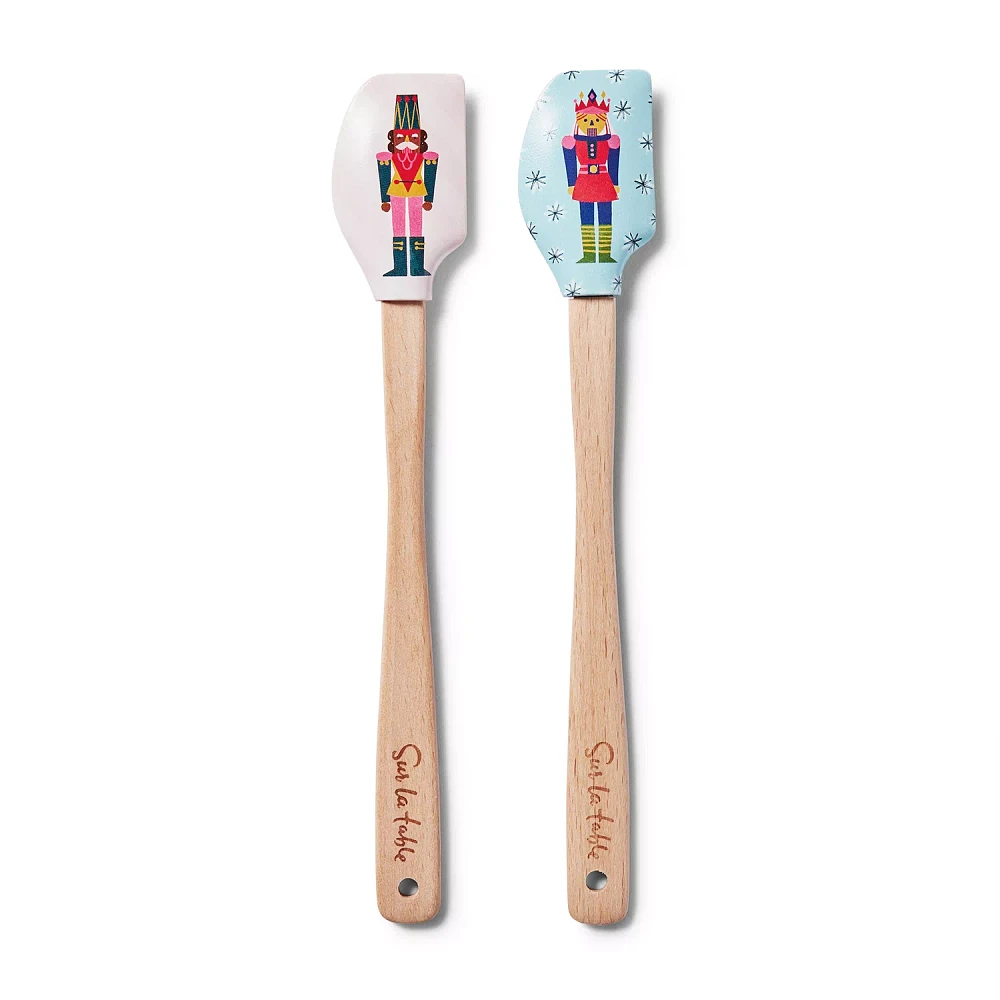 Sur La Table Mini Nutcracker Spatulas, Set of 2