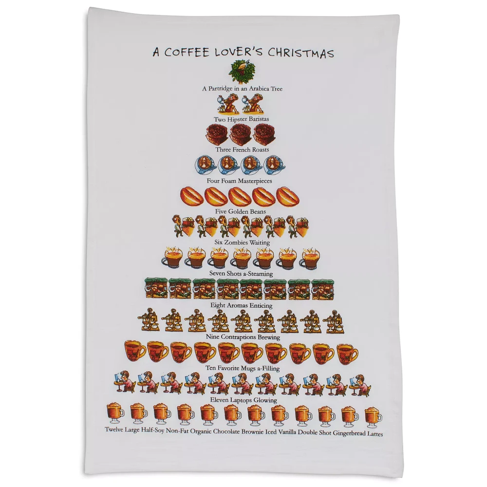 Sur La Table The Coffee Lover’s 12 Days of Christmas Flour-Sack Towel