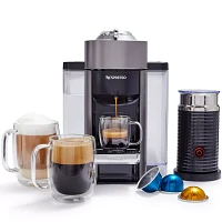 Nespresso Evoluo Deluxe by De’Longhi with Aeroccino 3 Frother, Titan