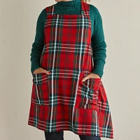 Sur La Table Smocked Plaid Apron