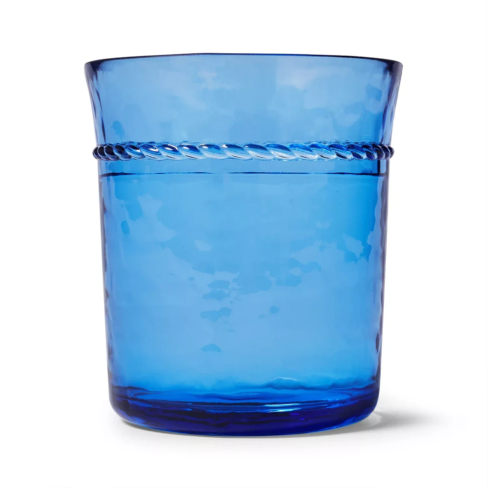 Sur La Table Blue Rope Double Old-Fashion Outdoor Glass