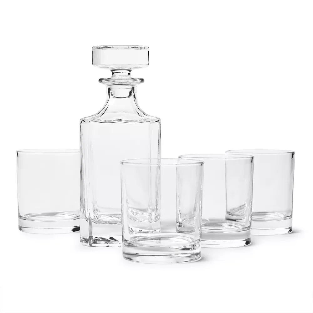 Sur La Table Decanter & Double Old-Fashioned Glasses Set