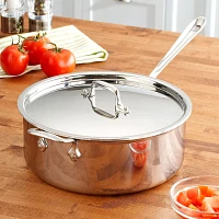 All-Clad D3 Stainless Steel Deep Sauté Pan, 6 qt.