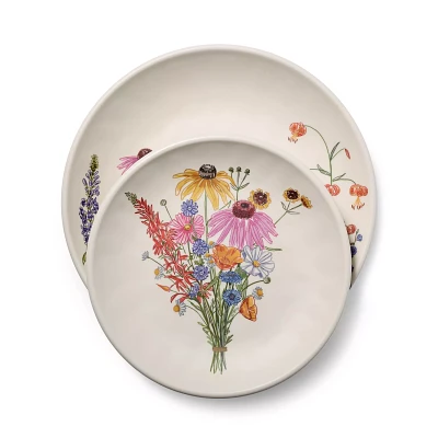 Sur La Table Wildflower Melamine Dinnerware, Set of 12