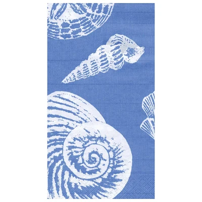 Shell Blue Guest Napkins, Set of 15