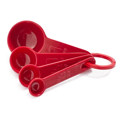 Sur La Table Red Measuring Spoons, Set of 4