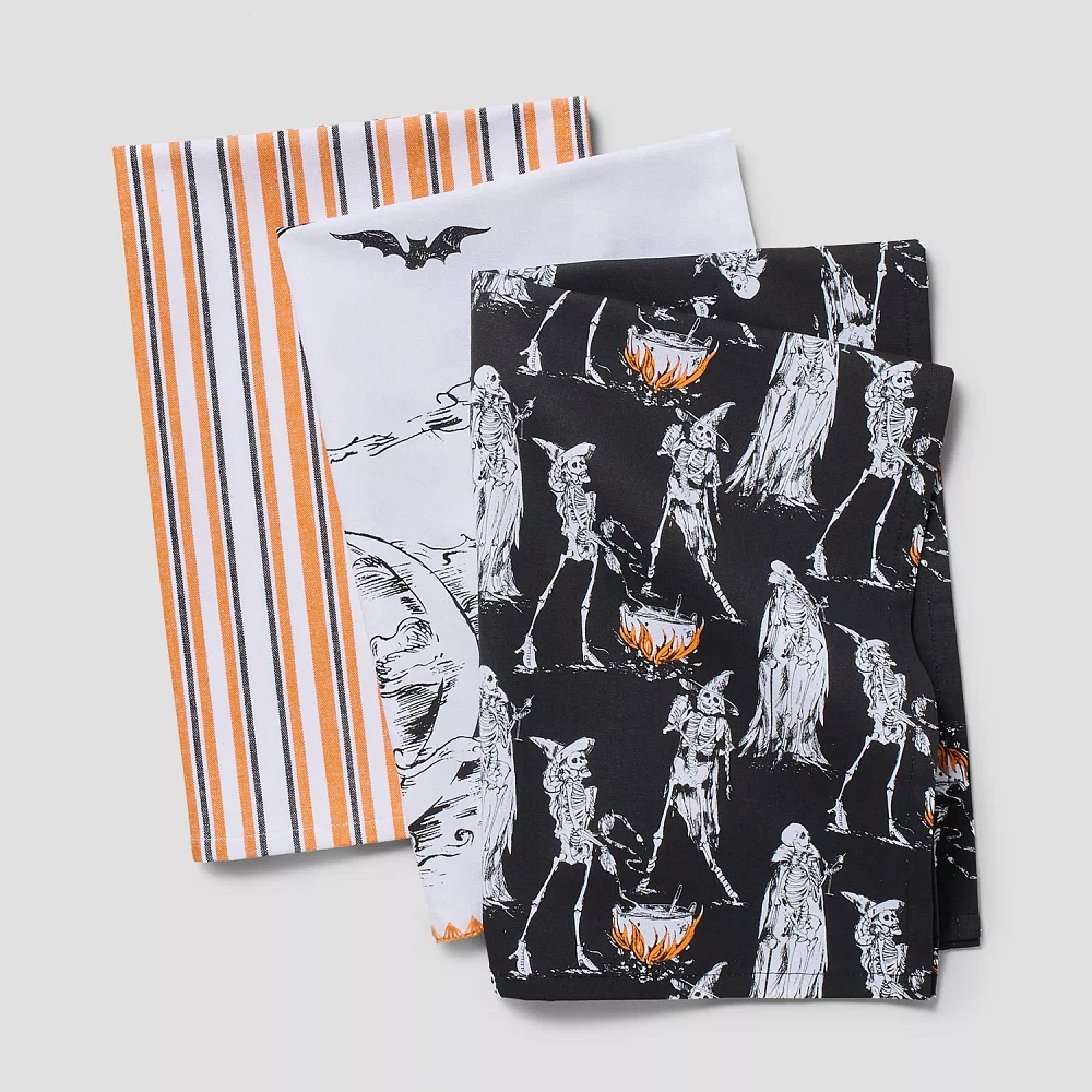 Sur La Table Halloween Assorted Towels, Set of 3