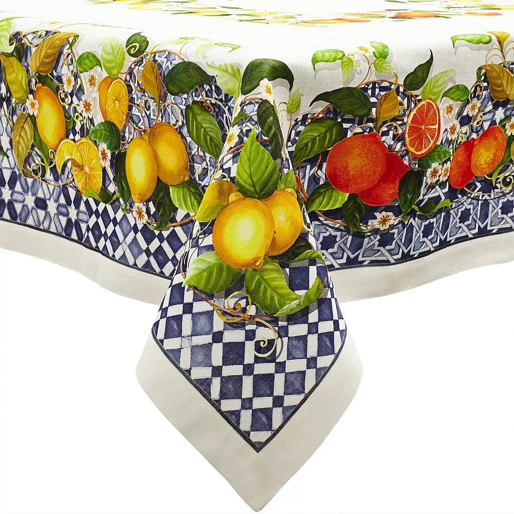 Sur La Table Castello Citrus Tablecloth, 67" x 67"