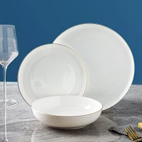 Stone Lain Gabrielle Bone China 12-Piece Round Dinnerware Set