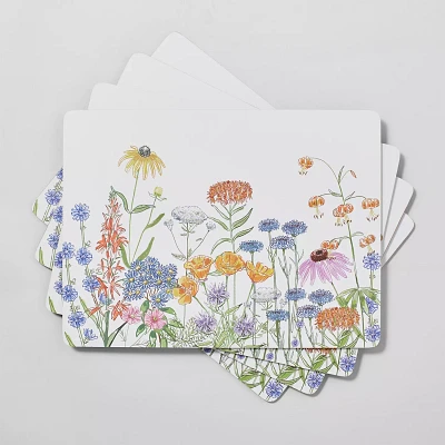 Sur La Table Wildflower Cork-Backed Placemats, Set of 4