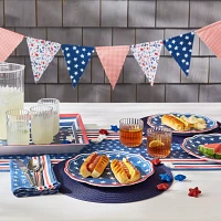 Sur La Table Stars & Stripes Melamine Dinner Plates, Set of 4