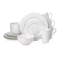 Stone Lain Bone China Round Swirl 16-Piece Dinnerware Set