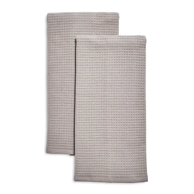 Sur La Table Gray Waffled Kitchen Towels, Set of 2