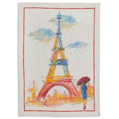 Sur La Table Eiffel Tower Linen Kitchen Towel, 28" x 20"