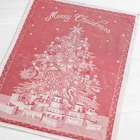 Sur La Table Merry Christmas Jacquard Kitchen Towel,  32" x 23"