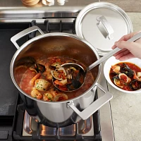 Demeyere Industry5 Stainless Steel Stockpot with Lid, 8.5 Qt.