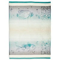 Sur La Table Blue Fish Jacquard Kitchen Towel