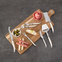 French Home 14-Piece Laguiole Charcuterie Set with Wood Serving Board