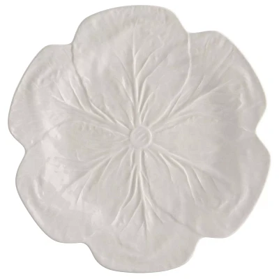 Bordallo Pinheiro Cabbage Beige Dinner Plates, Set of 4