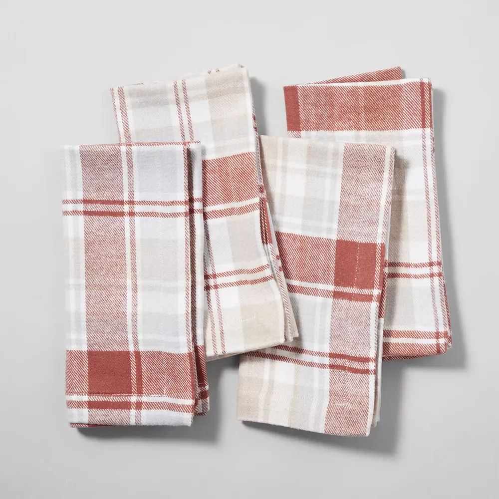 Sur La Table Plaid Napkins, Set of 4