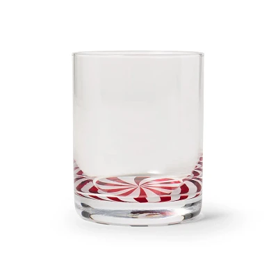 Sur La Table Peppermint Double Old-Fashioned Glass