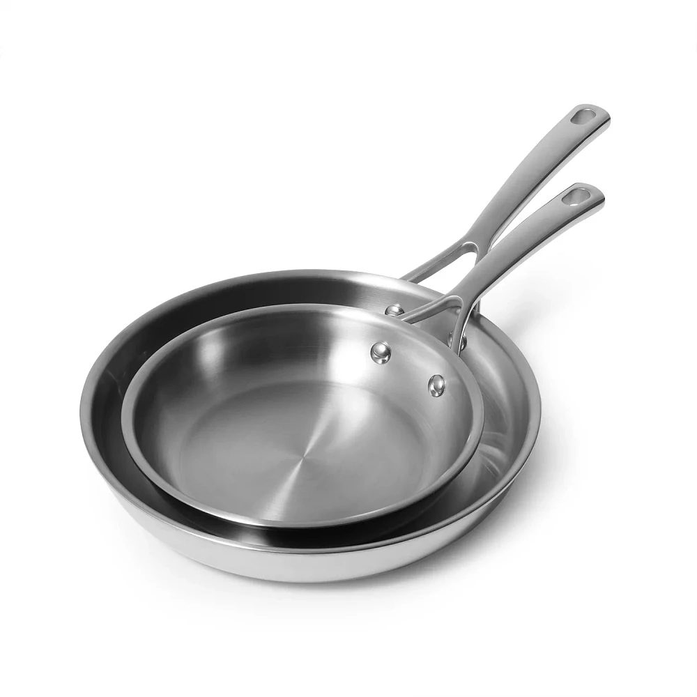 Sur La Table Classic 5-Ply Stainless Steel 2-Piece Skillet Set, 8" & 10"