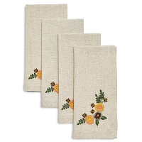 Sur La Table Embroidered Floral Napkins, Set of 4