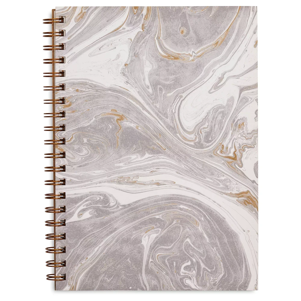 Hester & Cook Gray & Gold Marbled Journal