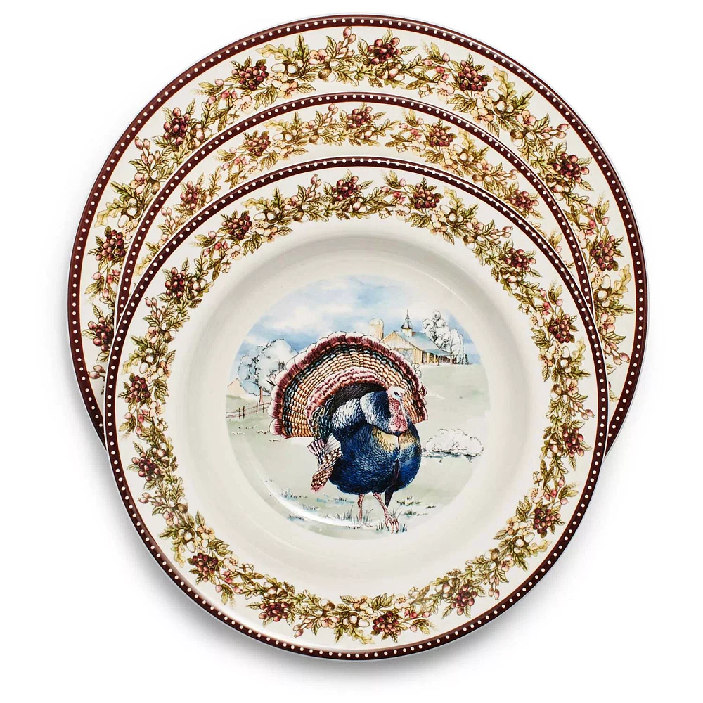 Sur La Table Turkey 12-Piece Dinnerware Set