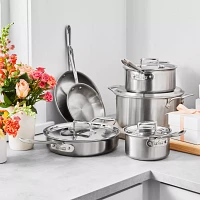 All-Clad D5 Brushed Stainless Steel 10-Piece Cookware Set