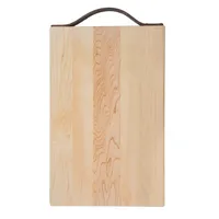 J.K. Adams Maple serving Board with Leather Handle