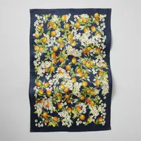 Sur La Table Orange Blossoms Linen Kitchen Towel