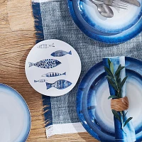 Sur La Table Fish Melamine Appetizer Plates, Set of 4