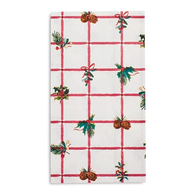 Sur La Table Holly Grid Paper Guest Napkins, Set of 20