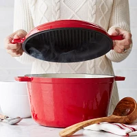 Sur La Table Cast Iron Casserole With Grill Pan Lid, 8 qt.