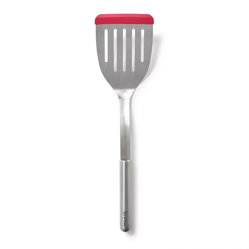 Sur La Table Stainless Steel Silicone Edge Slotted Turner