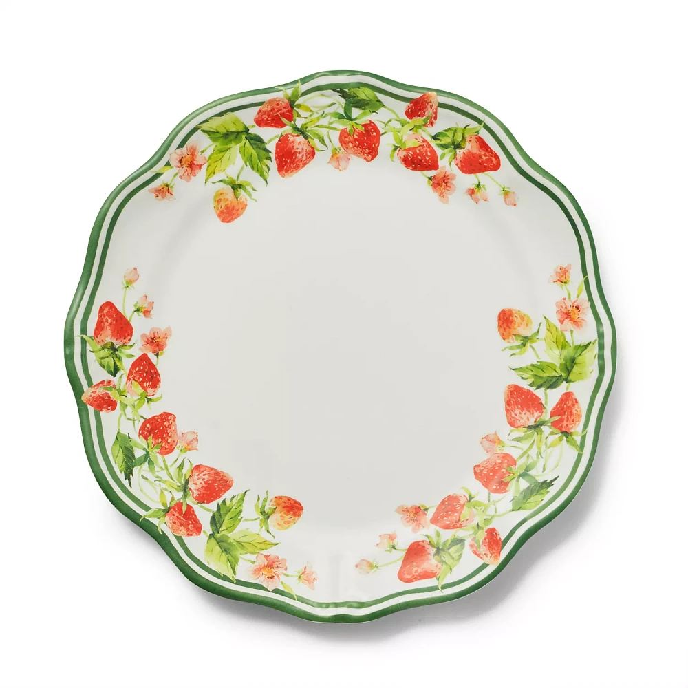 Sur La Table Wild Strawberry Melamine Dinner Plate